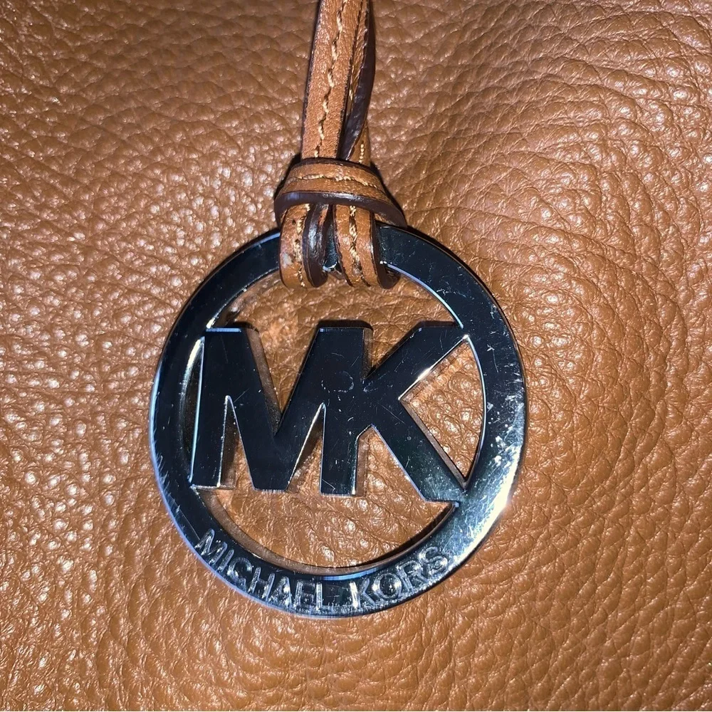 Michael Kors Colgate Tan Leather Slouchy Hobo Tote Bag Large